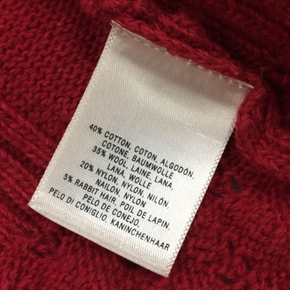 Anthro Knitted Knotted Red Cardigan Sweater - Picture 4 of 5